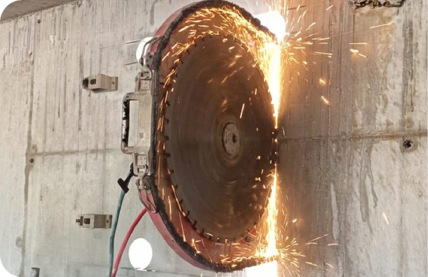 Commercial concrete cutting project